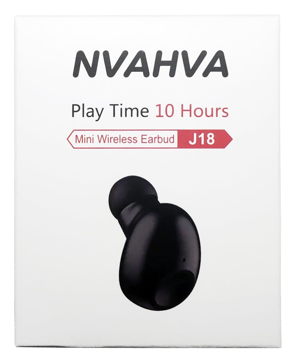 NVAHVA Single Bluetooth Earpiece10 Hrs Playtime, Wireless Headphone, Mono Headset HandsFree Car Earphone, Cell Phone Bluetooth 