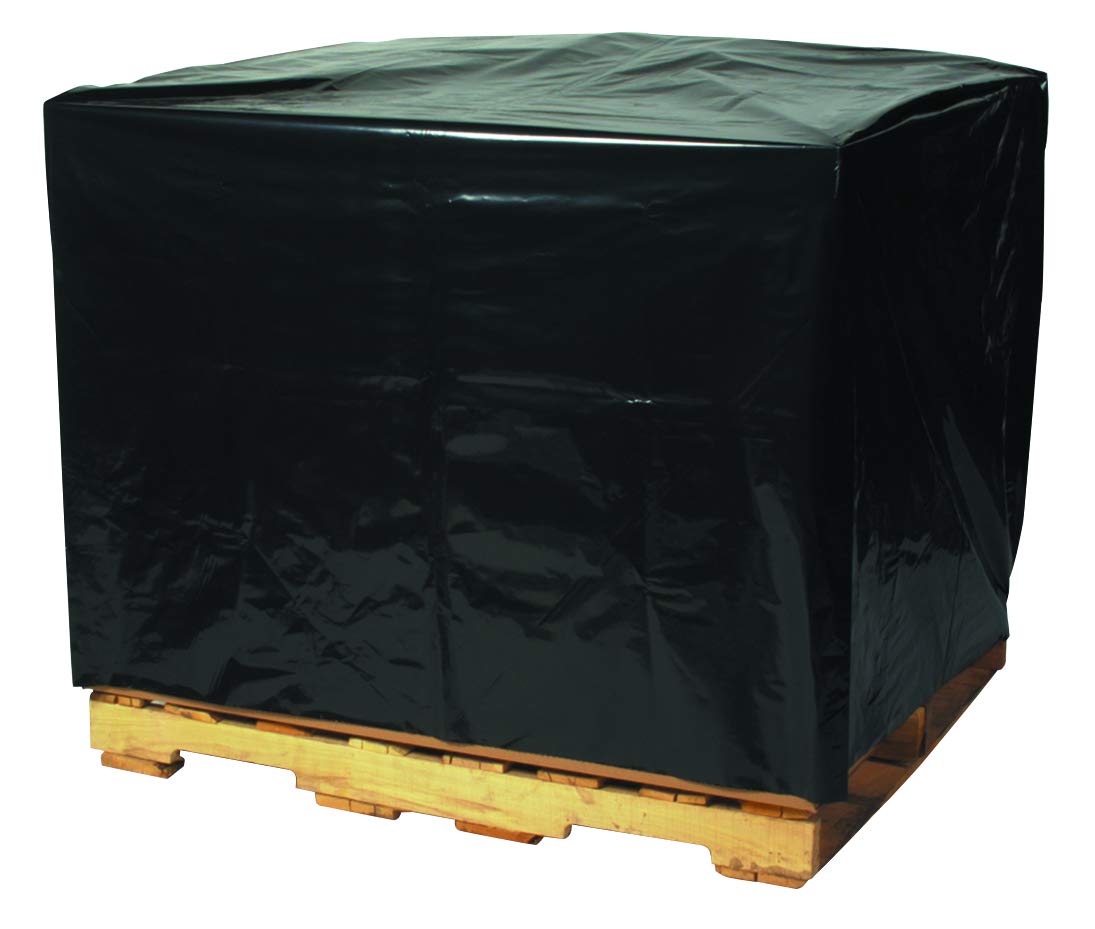 Aviditi 48 x 42 x 48 Pallet Covers/Bin Liners, 2 Mil, Black, Perforated Roll, Use to Protect Pallets and Equipment During Shipme