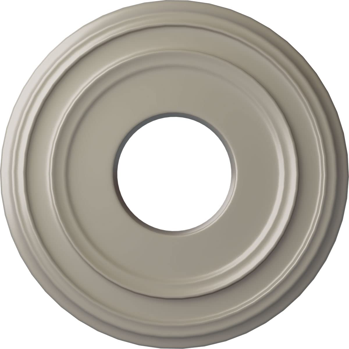 Ekena Millwork CM12CLPWS 12-3/8 x 4 x 1-1/8 Classic Ceiling Medallion, Pearl White