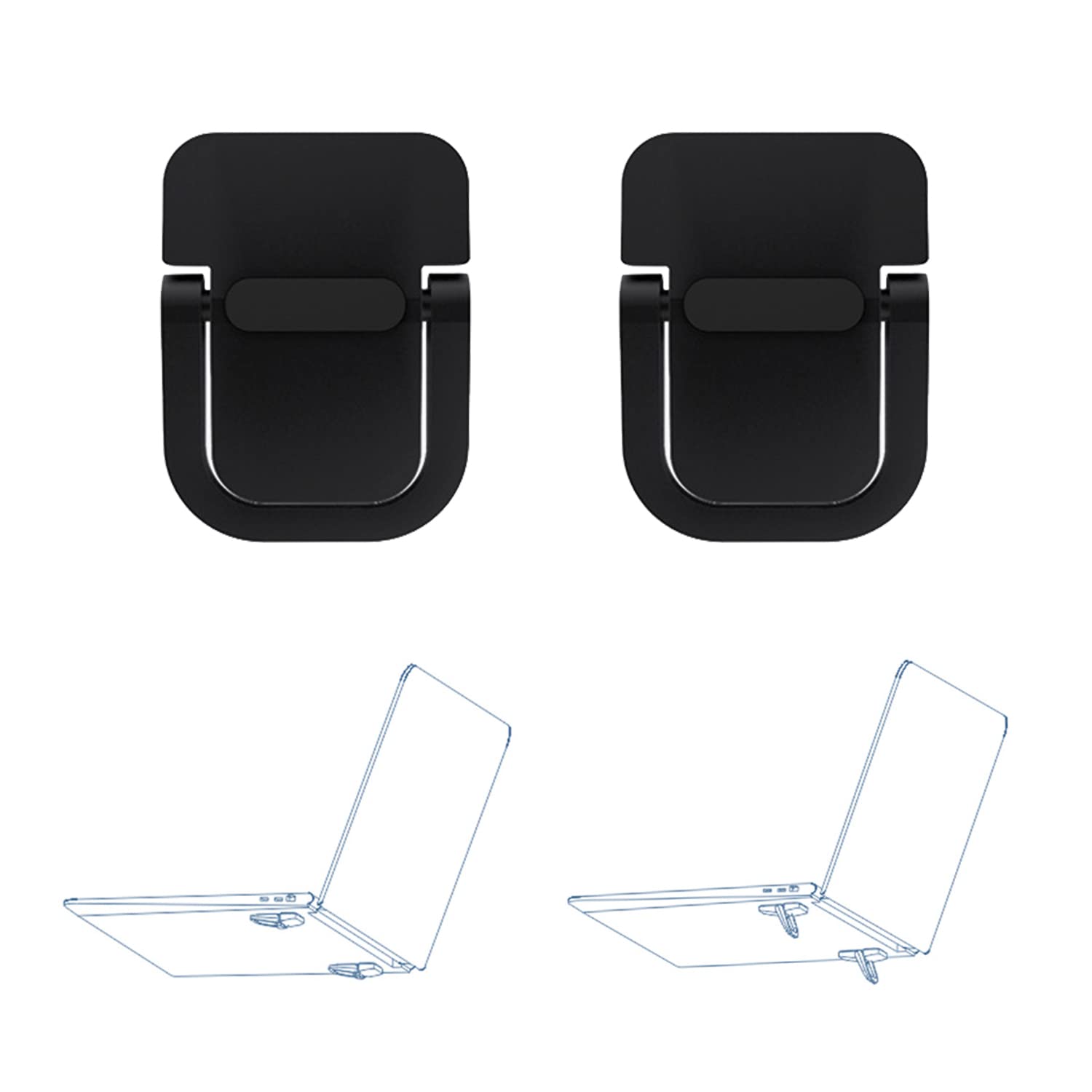 2Pcs Keyboard Stands, Mini Laptop Stand For Desk, Portable Laptop Stand Compatible With Macbook Air Pro, Dell Xps, Lenovo, Hp Mo