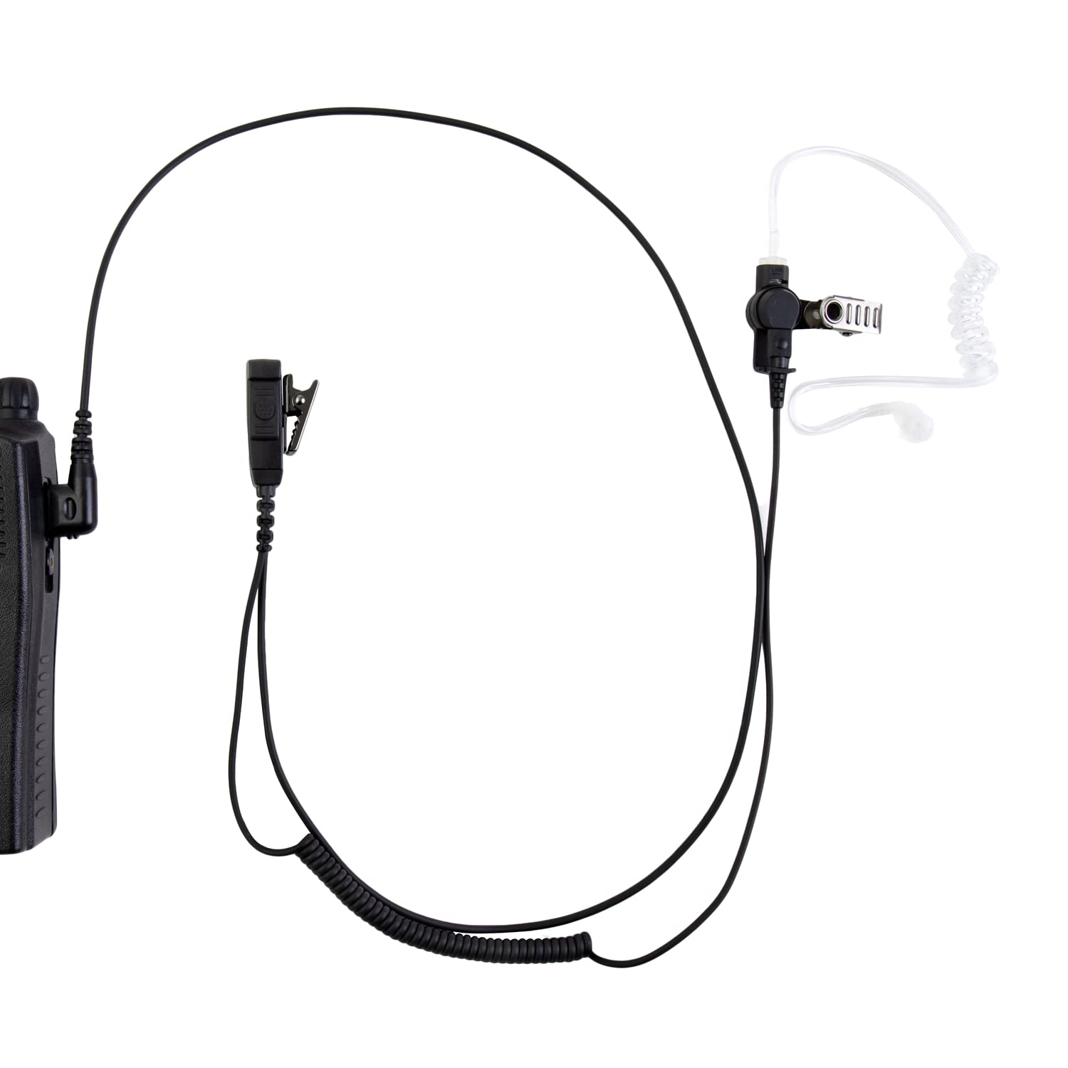 Dlecnfun Earpieces For Walkie Talkies With Mic 2 Pin 2.5Mm+3.5Mm Acoustic Tube Headset And Ppt Compatible With Motorola Two Way