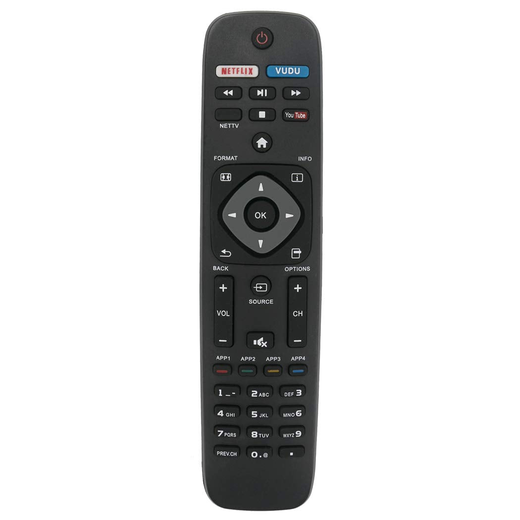 New Replace Remote Applicable for Philips TV 28PFL4609/F7 28PFL4909/F7 32PFL4609/F7 32PFL4909/F7 40PFL4609/F7 40PFL4909/F7 43PFL4609/F7 43PFL4909/F7 49PFL4609/F7 49PFL4909/F7 55PFL4909/F7 58PFL4609/F7 -Like New
