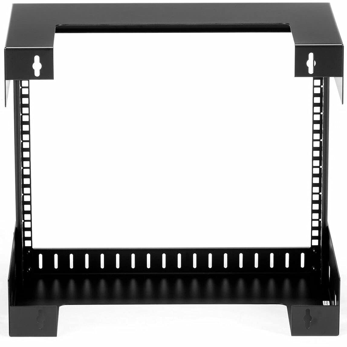 StarTech.com 2 Post 8U Heavy Duty Wall Mount Network Rack, 19' Open Frame Server Rack, 12' Deep, Wall Mount Data Rack for IT / AV / Patch Panel / Computer Equipment, TAA (RK812WALLO)