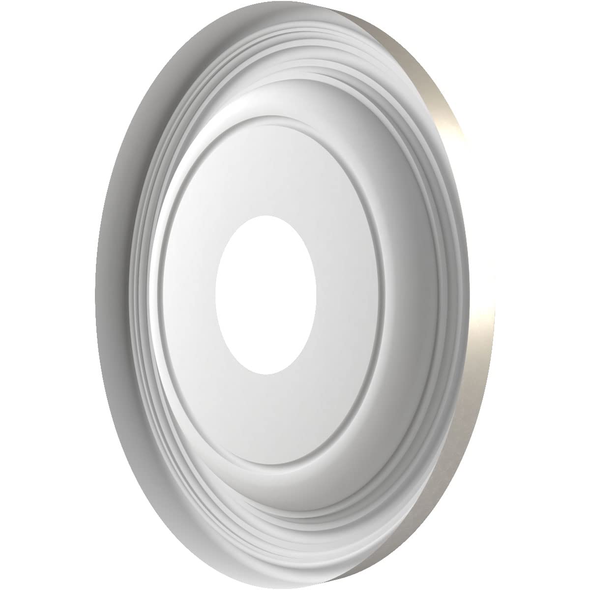 Ekena Millwork Cmp13Trbal Traditional Thermoformed Pvc Ceiling Medallion (Fits Canopies Up To 7 1/2''), 13''Od X 3 1/2''Id X 1 1