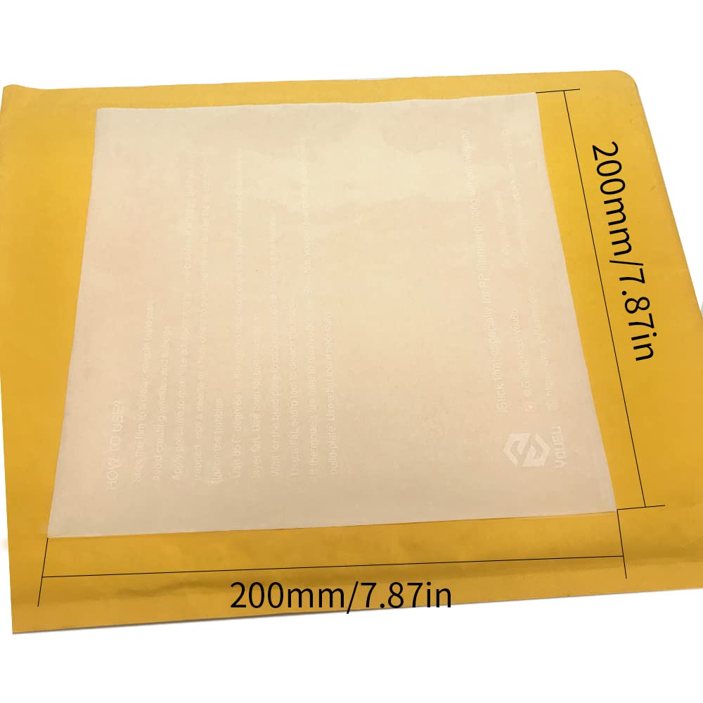 Yousu Pp Printing Surface For 3D Printer 200X200Mm, Polypropylene Sheet Building Film, Easy To Install And Remove, 20Pcs Pack