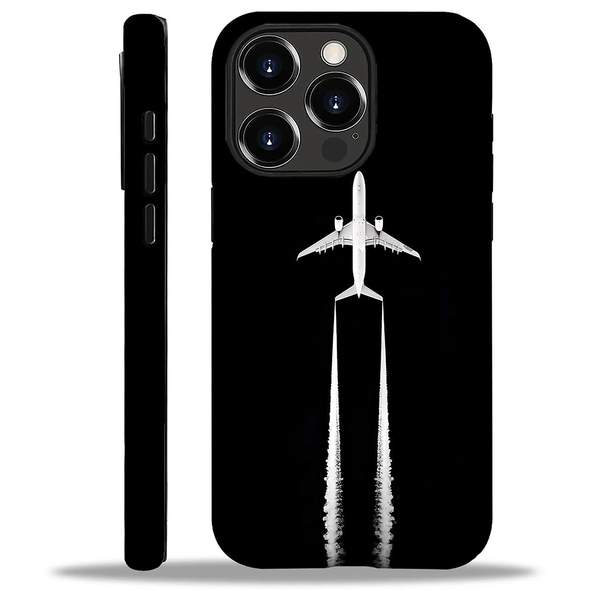 WANKBLC Compatible with iPhone 16 Pro Max Matte Case, Airplane Pilot Plane Aviation Pattern for Girl Full Body Design Soft Silic