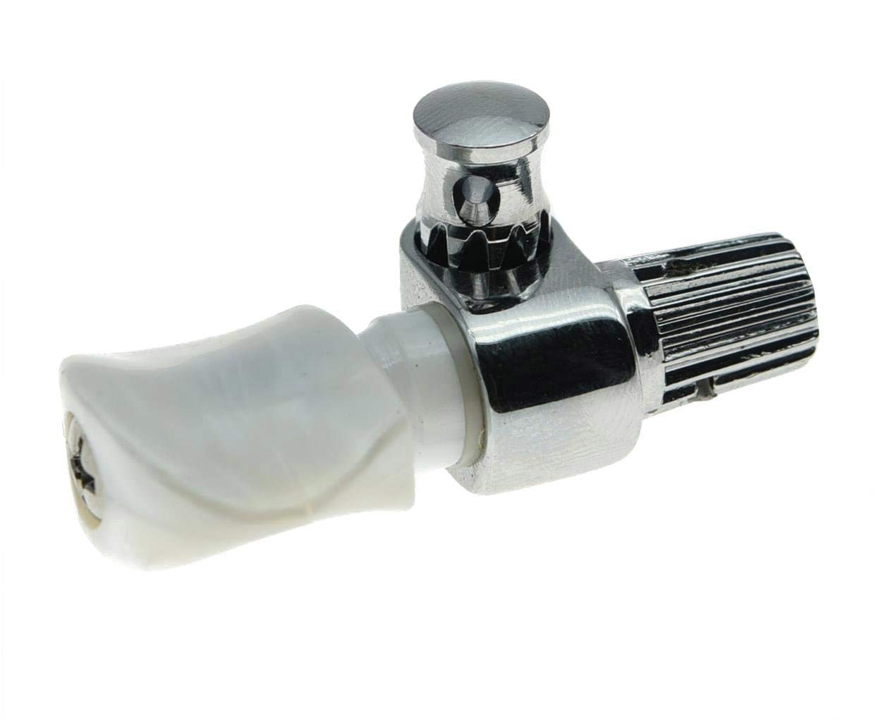 Kaish Chrome 5Th Banjo Geared Tuner Tuning Keys Peg Machine Heads W/Pearl Button