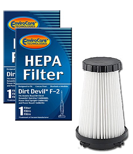Envirocare Premium Replacement Hepa Filtration Vacuum Cleaner Filters Designed To Fit Dirt Devil Dynamite, Quickvac, Power Stick