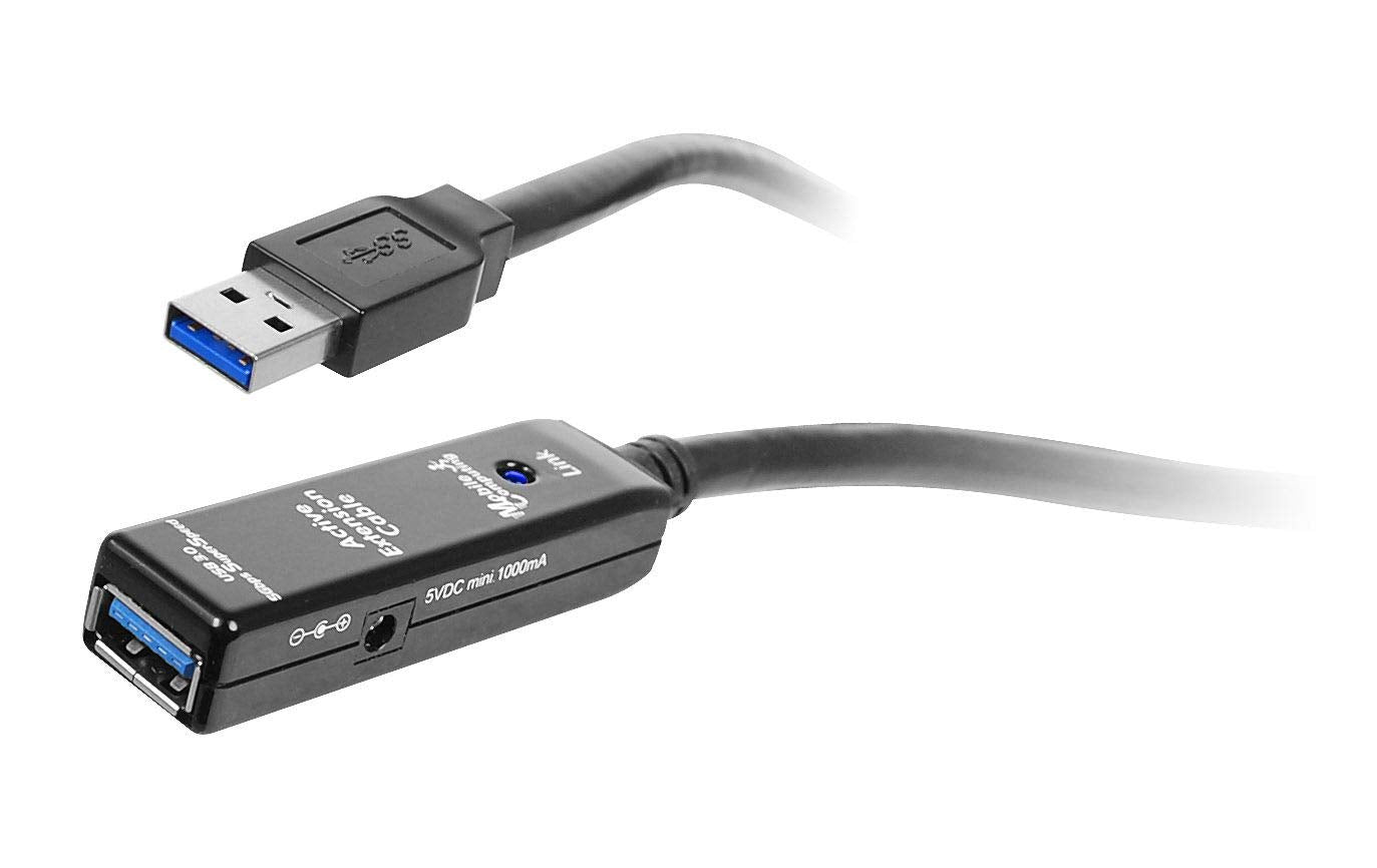 SIIG USB 3.0 Active Repeater Cable 15-Meters, USB Extension Cable for USB Flash Drive, Hard Drive, VR, Printer, Camera (JU-CB071