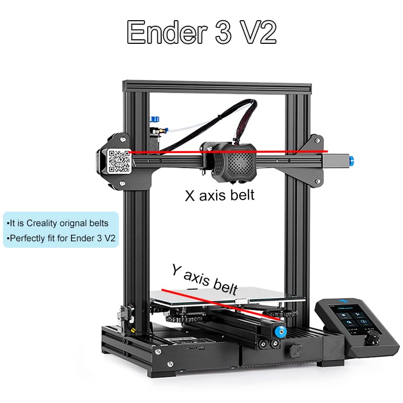 Enomaker Ender 3 V2 Belts Xy Synchronous Belt Kit Open Timing Rubber 2Gt Timing Width 6Mm Y Axis 740Mm + X Axis 805Mm For Creali