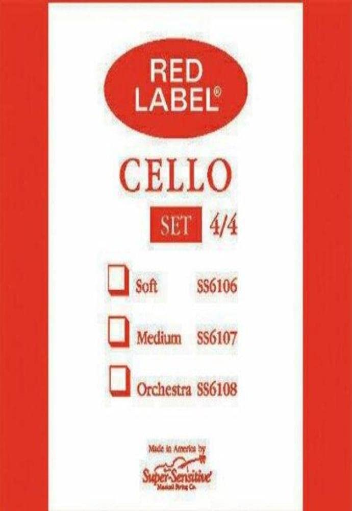 Super Sensitive Musical Strings Co. Steelcore 4/4 Cello Strings: Set (6107)