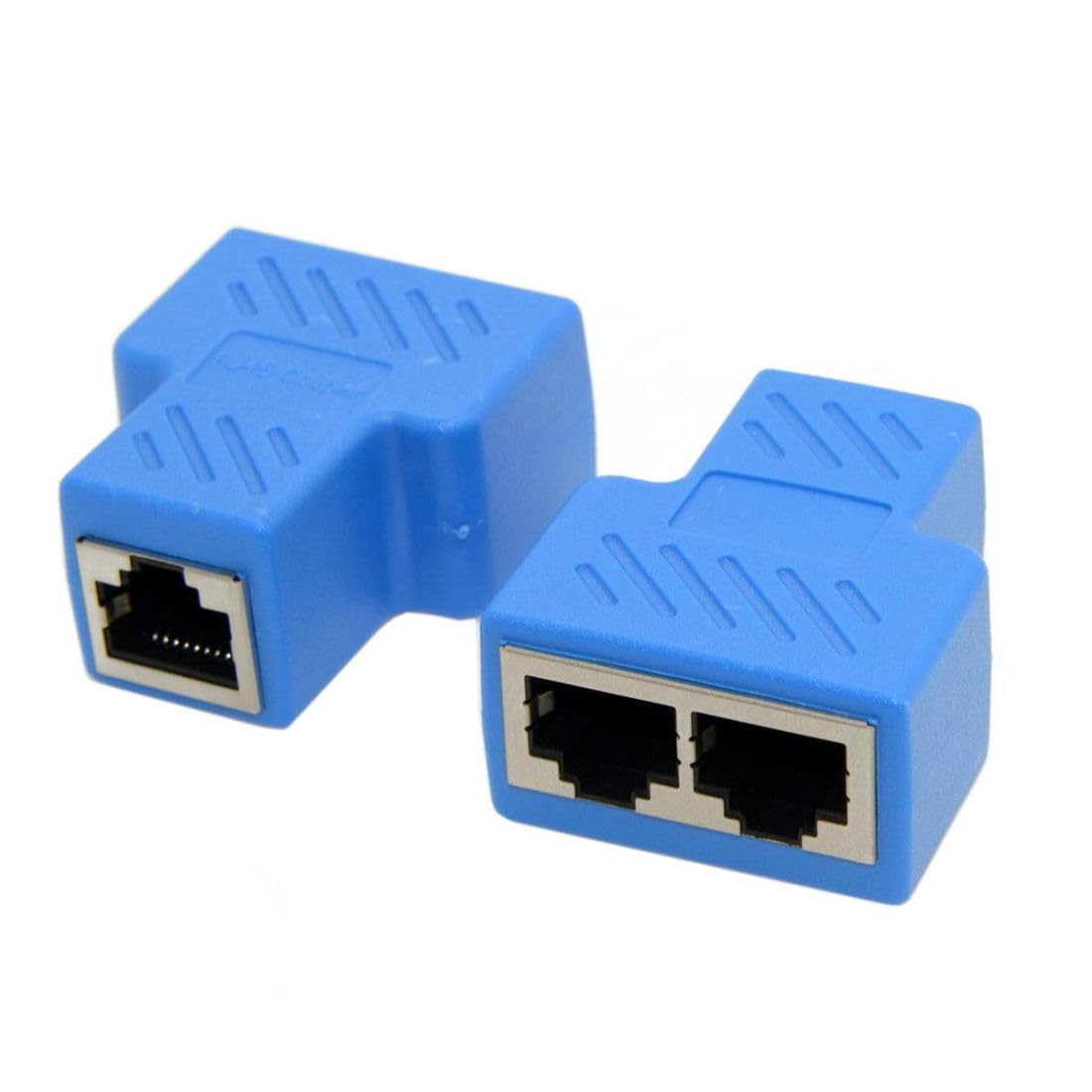 Chenyang 2 Pack Rj45 Splitter Adapter Cat6 Rj45 8P8C Socket 1 To 2 Coupler Ethernet Network Lan Ethernet Splitter Connector Adap