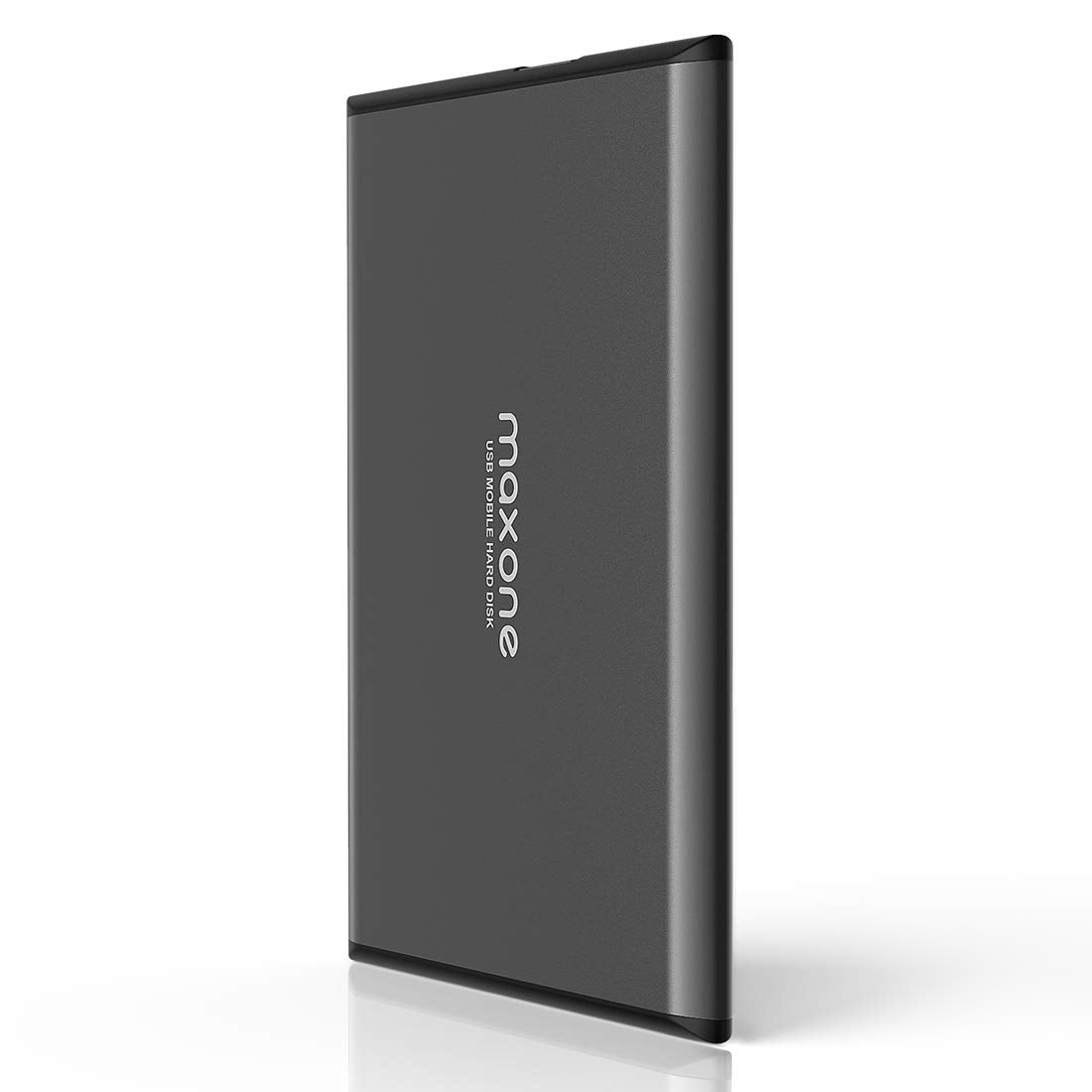 Maxone 1Tb Ultra Slim Portable External Hard Drive Hdd Usb 3.0 Compatible With Pc, Laptop, Charcoal Grey