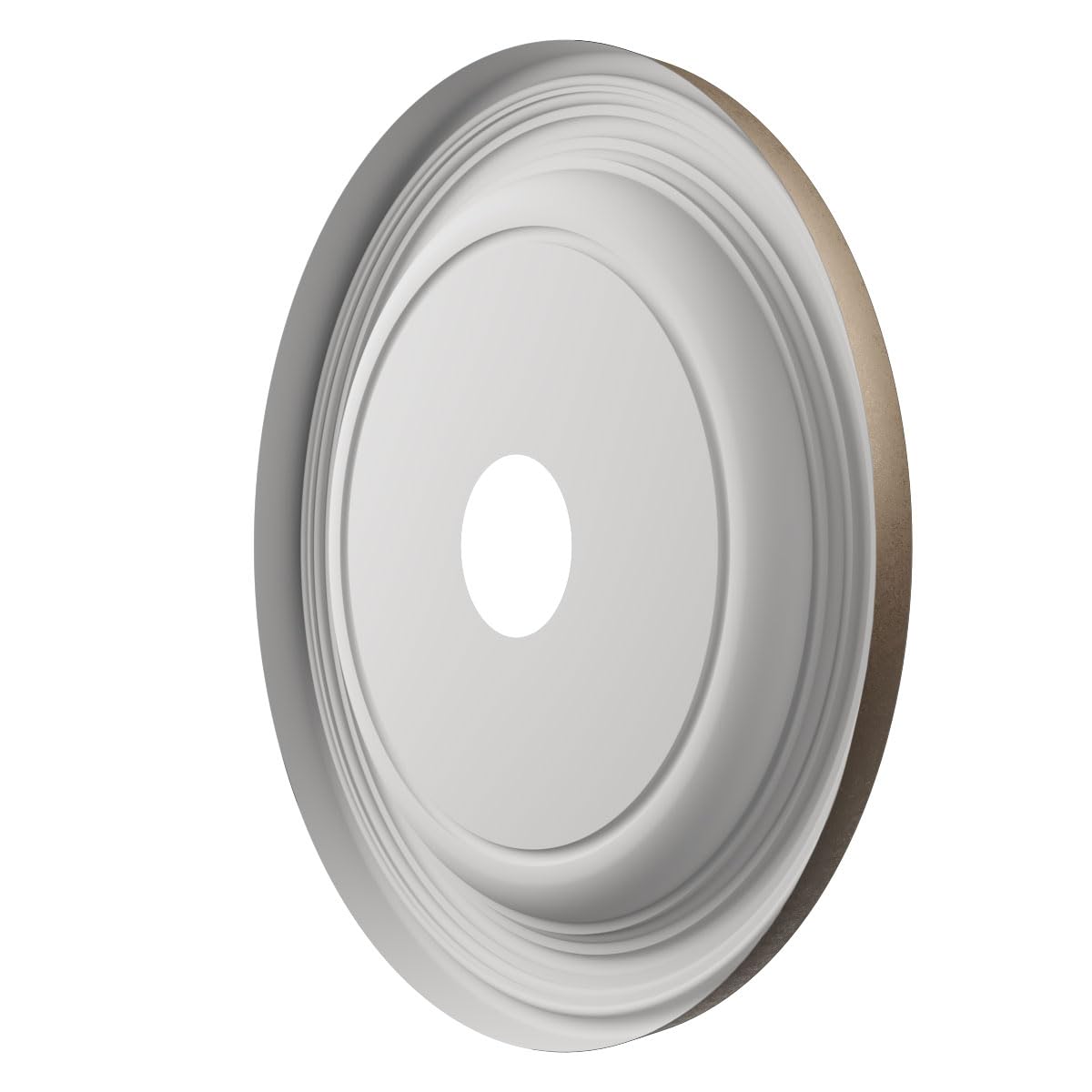 Ekena Millwork 19Od X 3 1/2Id X 1 1/2P Traditional Thermoformed Pvc Ceiling Medallion (Fits Canopies Up To 11 1/2), Ultracover S