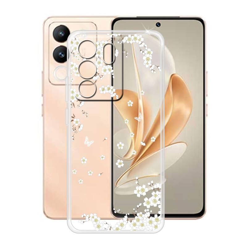 Hgjtfany Phone Case For Vivo V30 Lite (6.67''), 360 Drop Protection Cover, [Ultra Thin ] [Anti Yellowing] Clear Silicone Shockpr