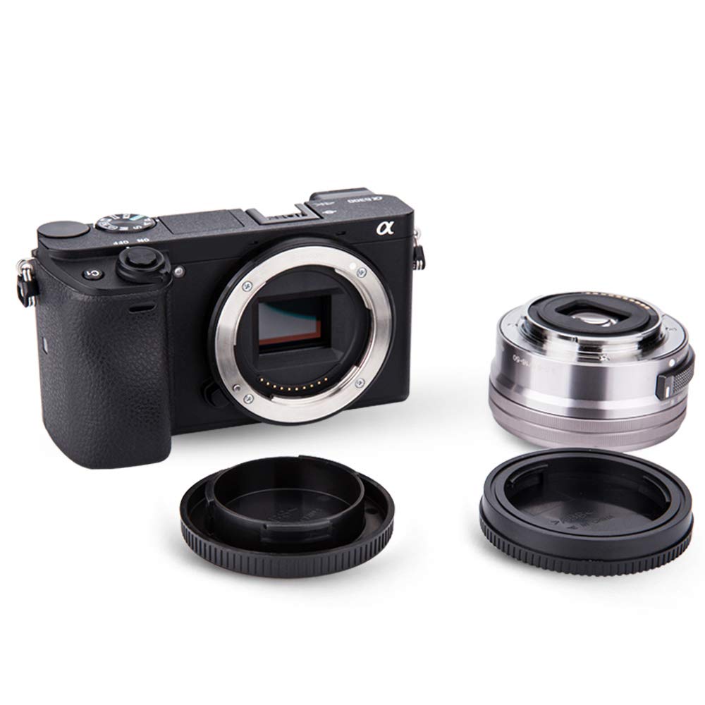 2 Pack E Mount Body Cap & Rear Lens Cover For Sony A6700 A6600 A6500 A6400 A6300 A6100 A6000 A5100 Zv E10 Zv E1 A7C Ii A7Cii A7C