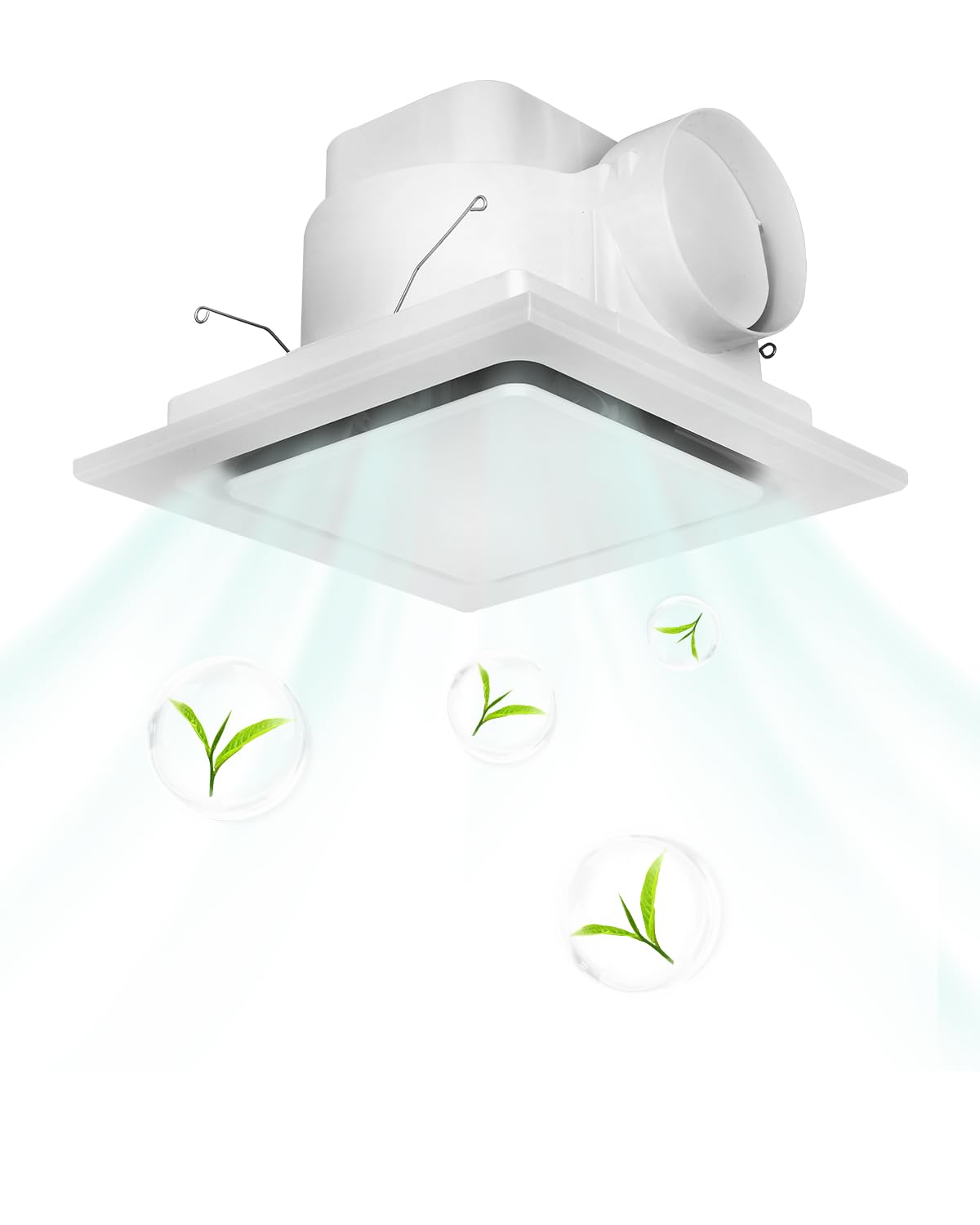 Bathroom Ventilation Fan, 12Inch, Bathroom Exhaust Fan, 140Cfm, Quiet Bathroom Exhaust Fan, 1.0 Sone, For Hotel, Living Room, 4'