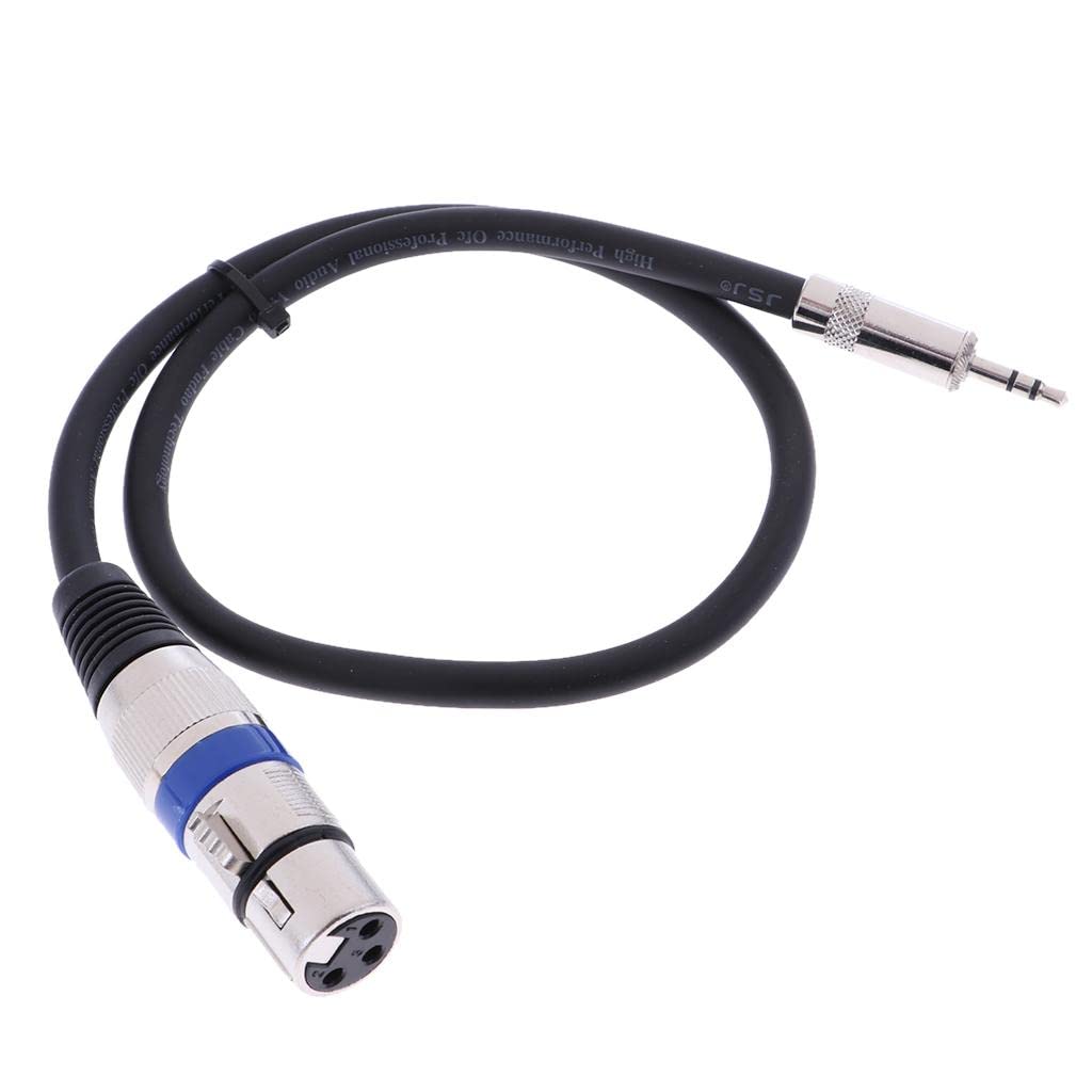 Merishoppunbalanced Xlr Female To 3.5Mm Microphone Cable (Xlr To 1/8Inch) Aux Cord Audio Cable 50Cm