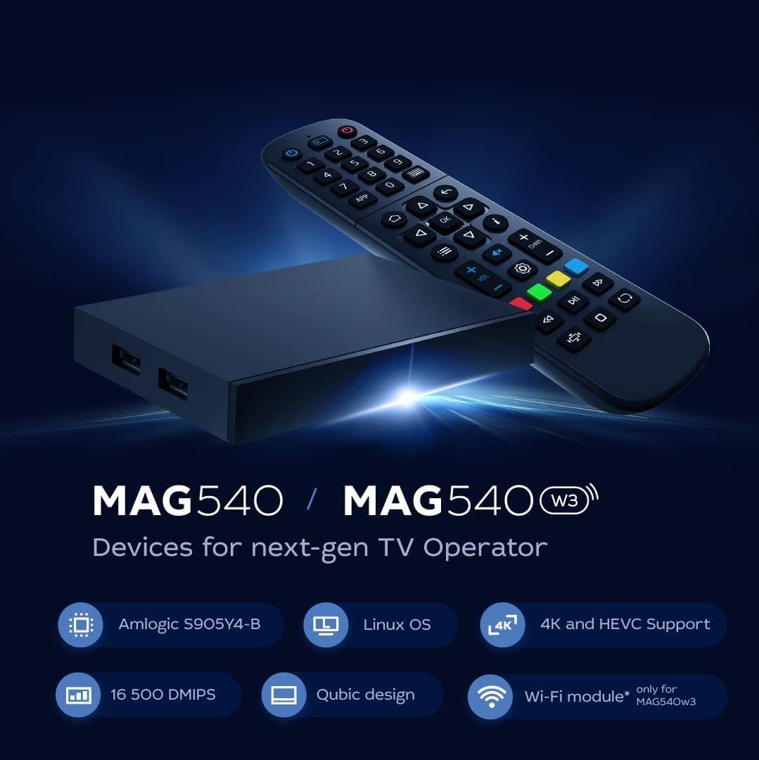 Raxxio Mag540W3 Tv Set-Top Box - 4K Hdr Tv Streaming Device With Amlogic S905Y4 Chipset, 1Gb Ddr4 Ram, 4Gb Flash Memory, Dolby D