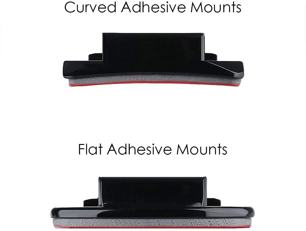 VIZEMO 16PCS Helmet Adhesive Sticky Mounts - Flat & Curved 3M Compatible with GoPro Hero 10, 9, 8, 7, 6,