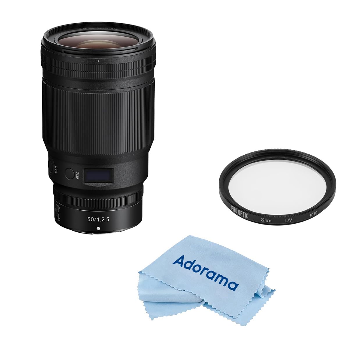 Nikon NIKKOR Z 50mm f/1.2 S Lens, Bundle with ProOptic Pro Digital 82mm Multi Coated UV Slim Filter, Cleaning Cloth
