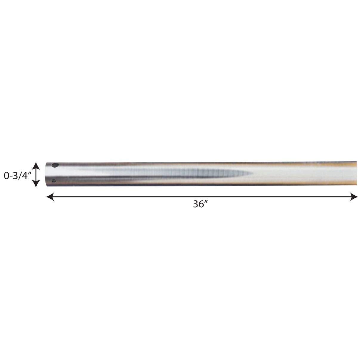 Progress Lighting P2606 09 Airpro Accessory Ceiling Fan Steel Downrod, 36 Inch, Brushed Nickel