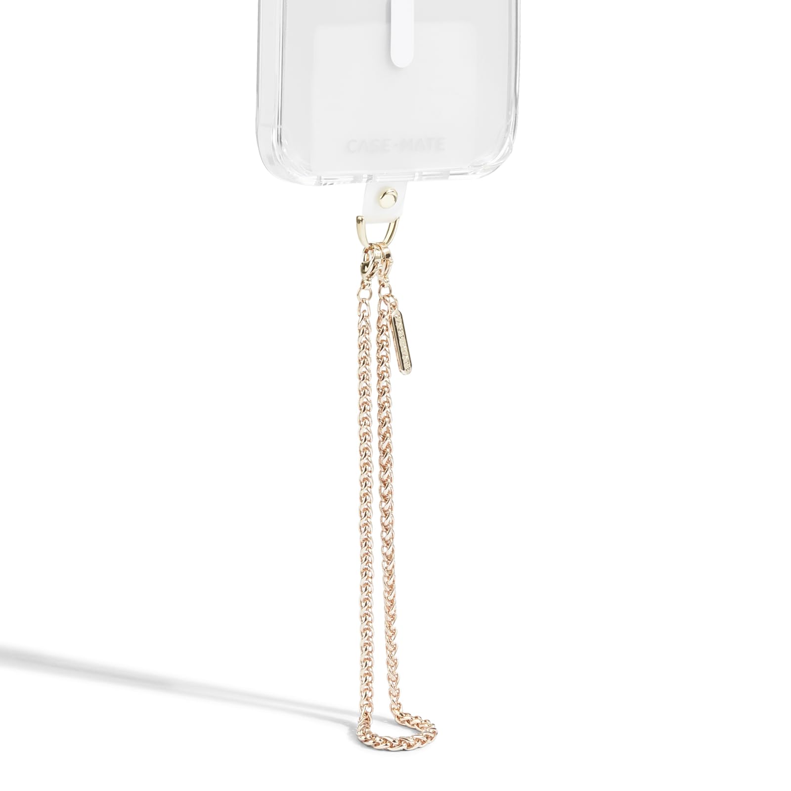 Case Mate Phone Charm With Gold Chain | Detachable Anti Theft Phone Strap | Hands Free Iphone Wrist Strap For Women | Phone Chai