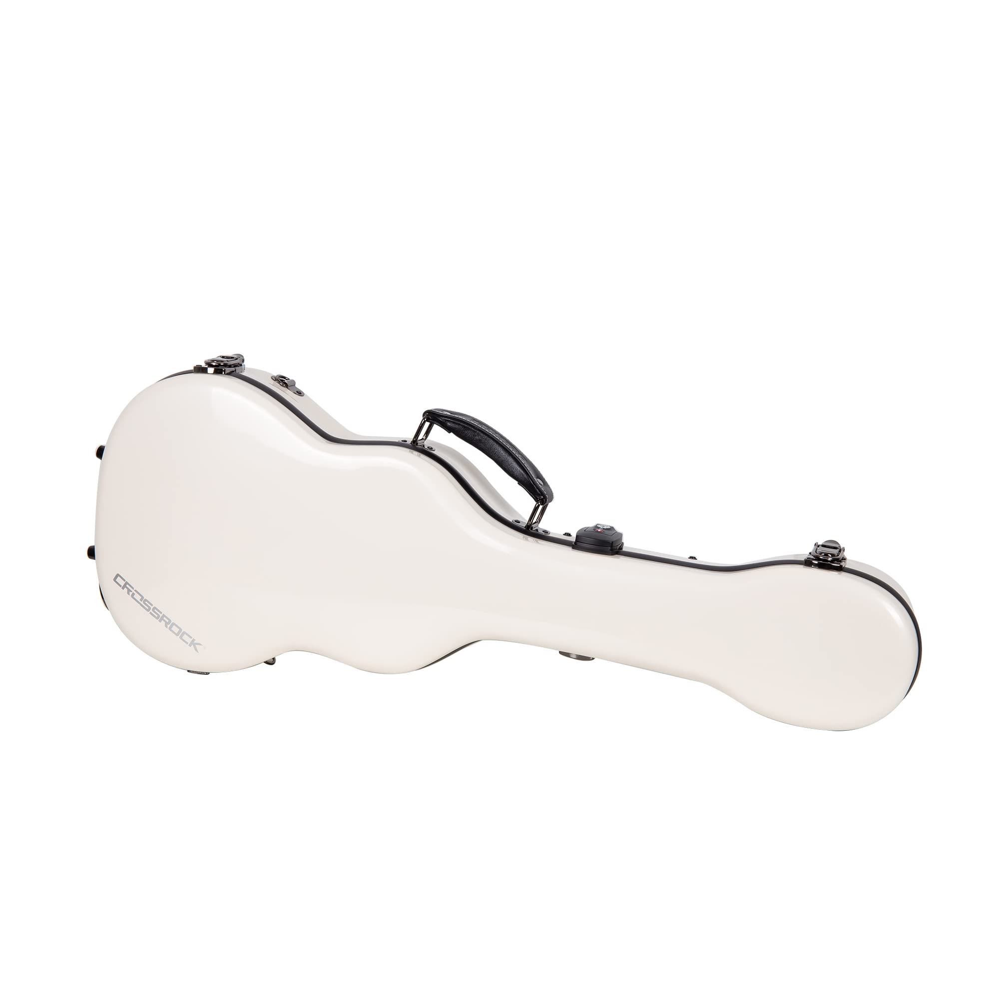 Crossrock Fiberglass Case With Tsa Lock For 30 Baritone Ukulele-Milky White(Crf2020Bumw)
