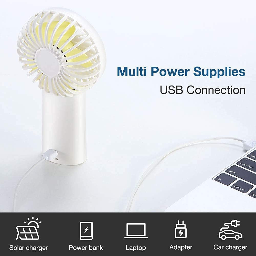 Jisulife Handheld Portable Fan [20H Max Cooling Time] Mini Hand Fan, 4000Mah Usb Rechargeable Personal Fan, Battery Operated Sma