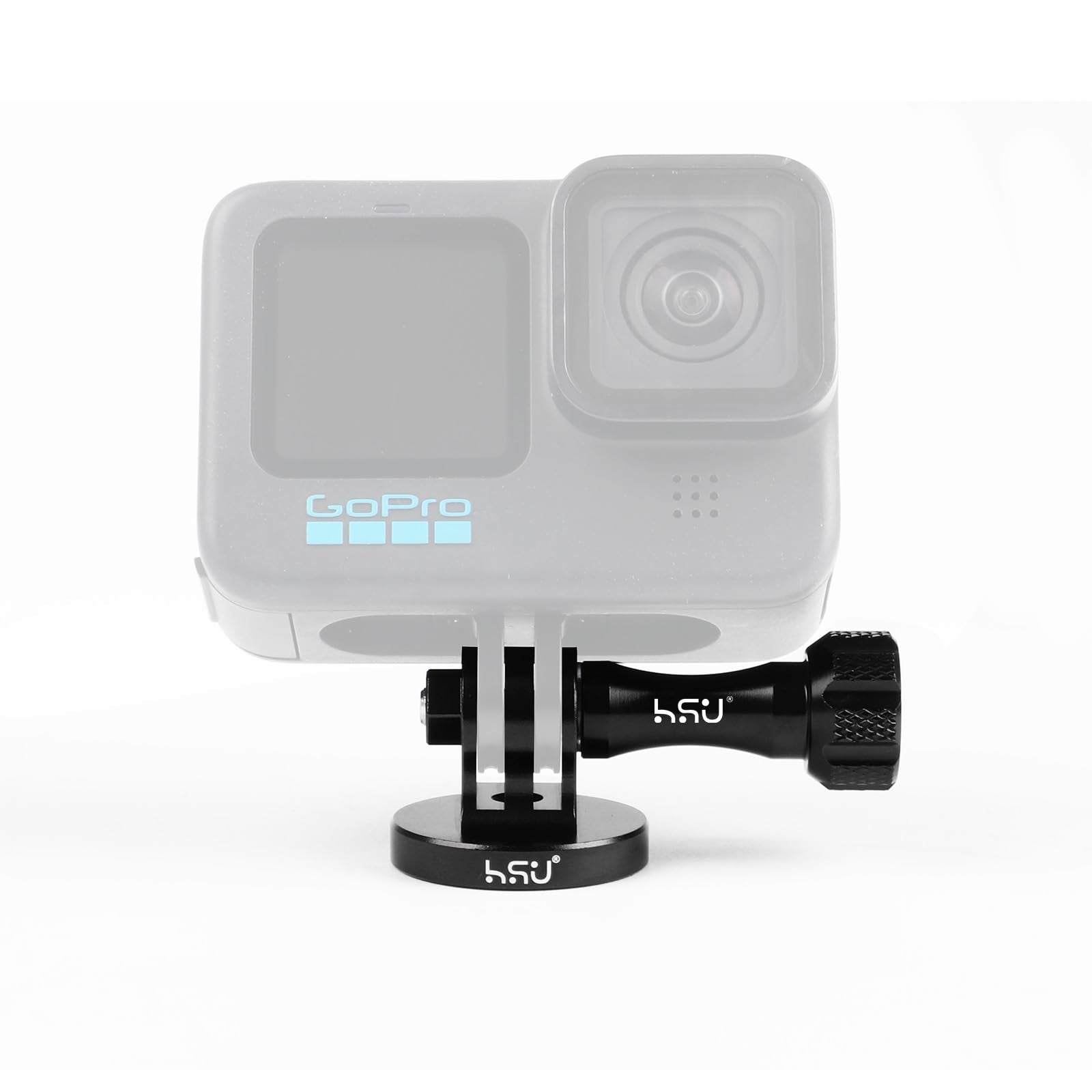 Hsu Aluminum Alloy Metal Gopro Tripod/Monopod Mount With Aluminum Thumbscrew For Gopro Hero 13, 12, 11, 10, 9, 8, 7, 6, 5, 4, 3+, 3, 2, 1 Hd, Akaso Campark And Other Action Cameras (Black)