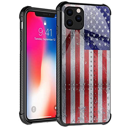 Tnxee Case Compatible With Iphone 13 Pro Max Case, Classic Metal Pattern Red And Blue American Flag Pattern Design Case For Ipho
