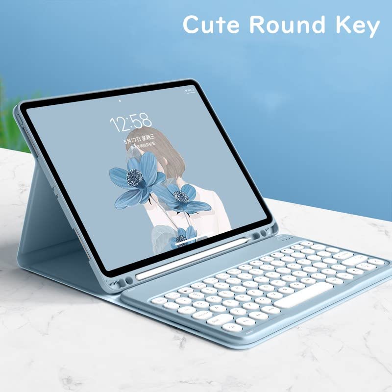 2021 New Ipad 9 Ipad 8 Ipad 7 10.2'' Air 3 Pro 10.5 Keyboard Case Cute Round Key Color Keyboard Wireless Detachable Bt Keyboard
