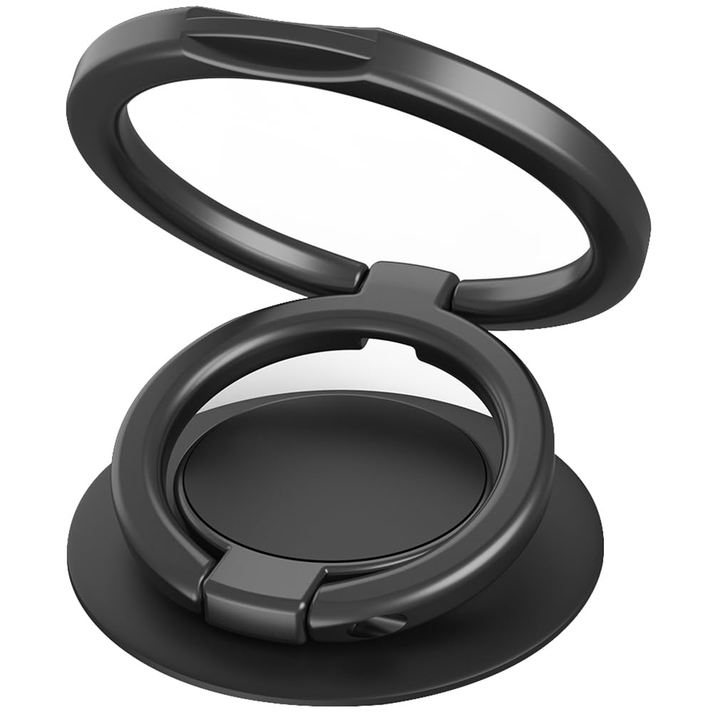 Monidea Phone Grip, Phone Ring Holder Finger Kickstand, Foldable & Adjustable Metal Cell Phone Rings Gripper Stand Work With Mag