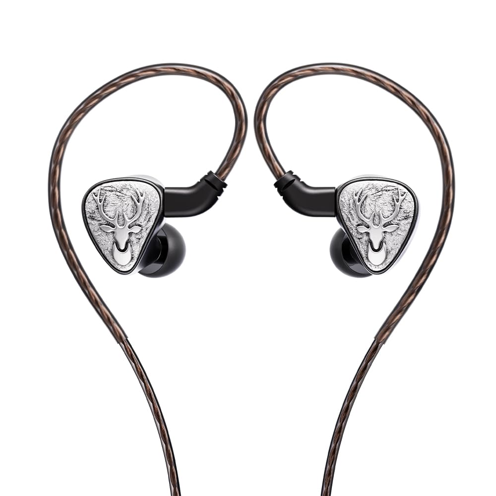 FiiO FH3 LUMI Hybrid IEM Earphones, 1DD + 2BA Triple Driver inEar Monitors, Vintage Vocal Tuning, Cashmere Wood Fiber Diaphragm