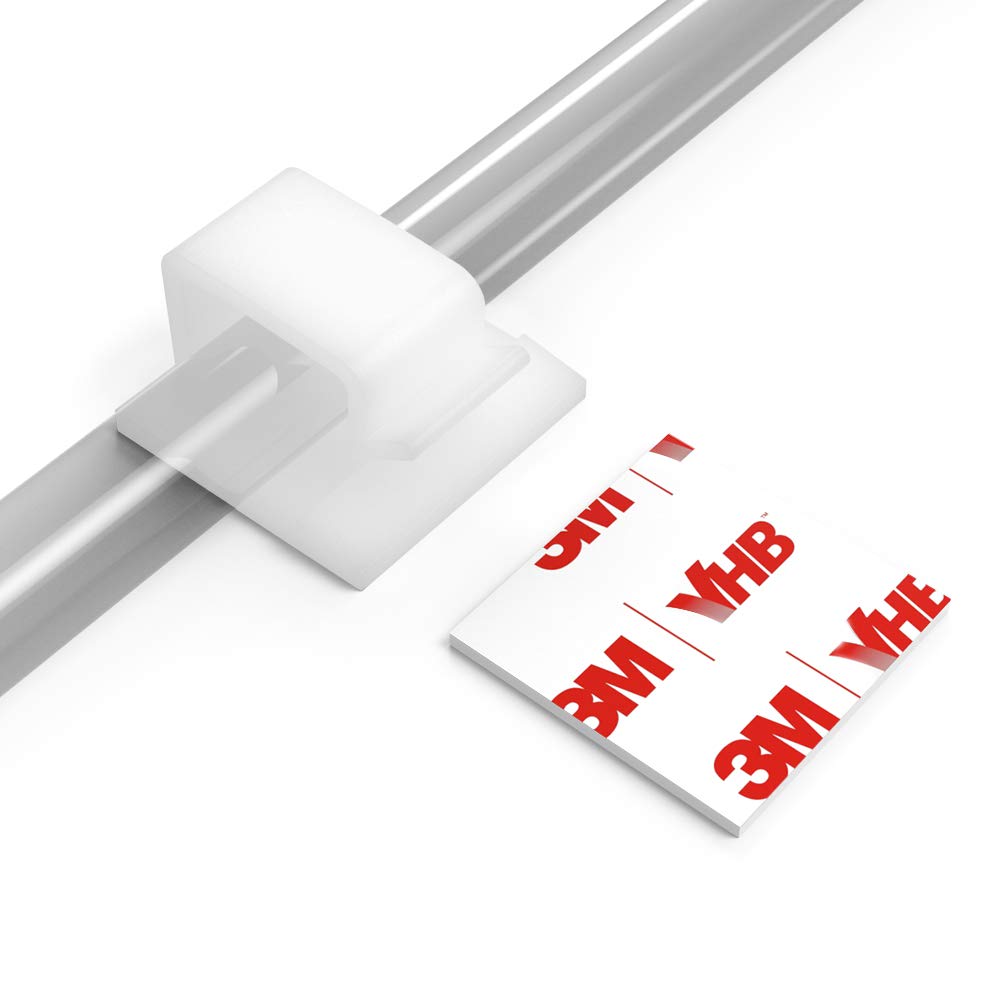 Cable Clips With Strong Self Adhesive, Xiaoxi R Shape Cable Management Tv Pc Wire Holder Sticky Tidy And Organizer Cord And Wires   40 Pcs (White)