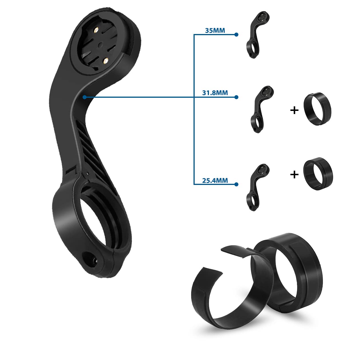 Thinvik Bike Computer Mount For Garmin Edge 1040 1030 840 830 540 530 130 Compatible With 25.4 31.8 35Mm Handlebars Comes With Q
