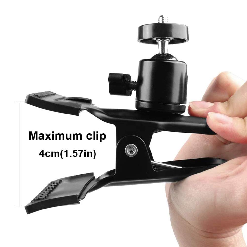 Guitar Head Clip Mobile Phone Holder, 360 Rotation Live Broadcast Bracket Clip Guitar Bass Head Phone Holder Bracket Stand For G