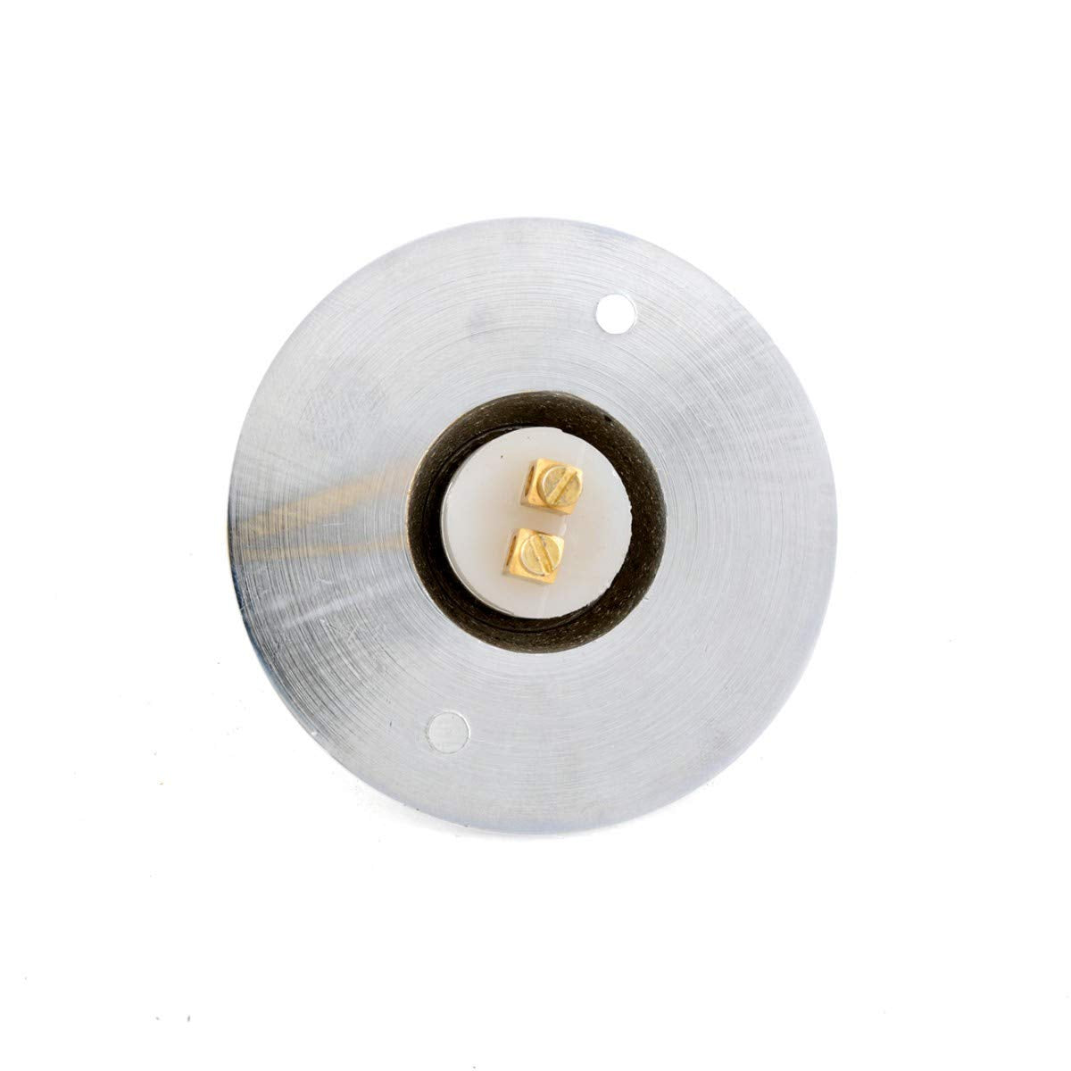 Renovators Supply Manufacturing Doorbell Button 2.5 In. Diameter Round Brass Vintage Push Button With Mounting Hardware