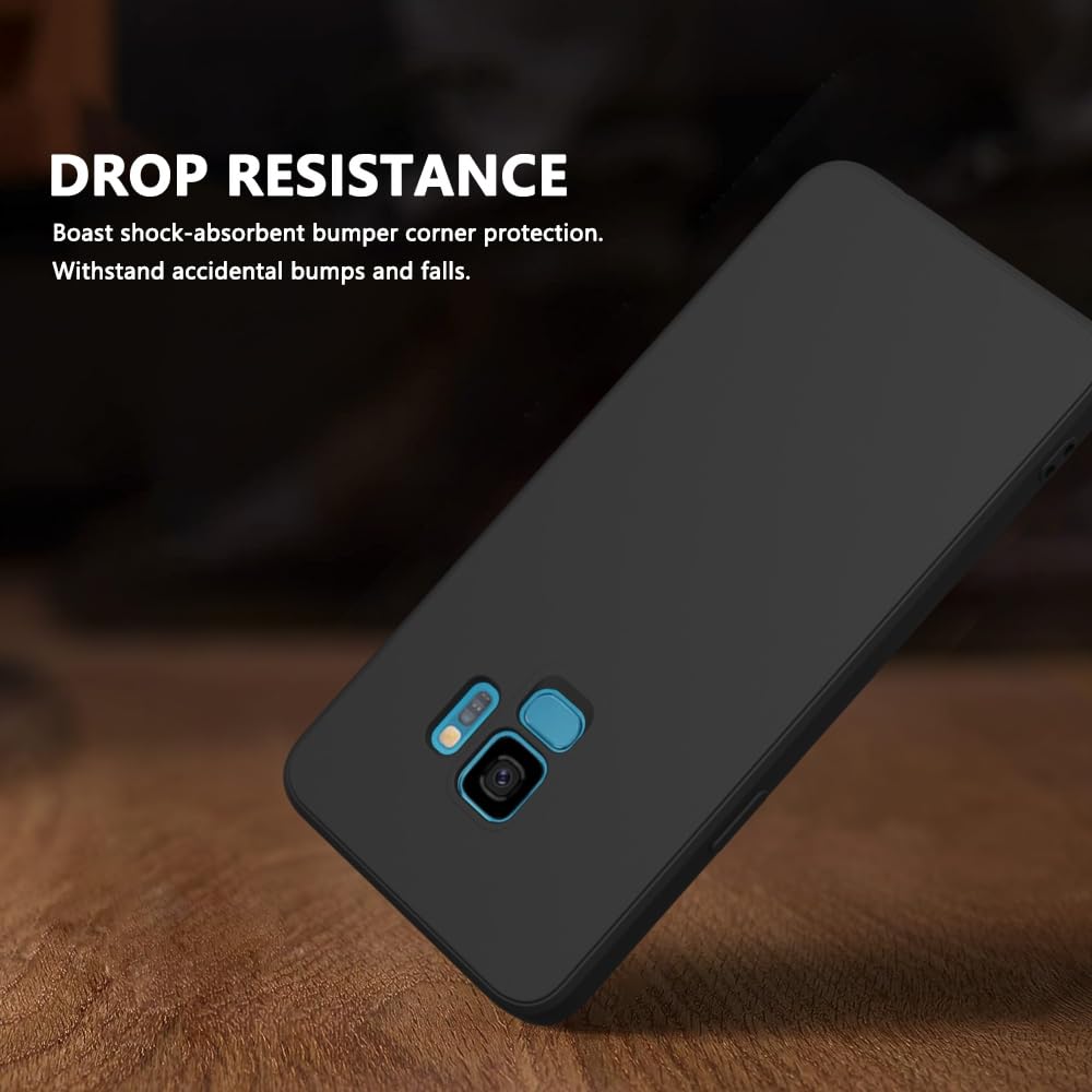 Wogroo For Samsung Galaxy S9 Plus Case Black, Scratch Resistant With Soft Touch, Slim Thin Phone Cover For Samsung Galaxy S9 Plu