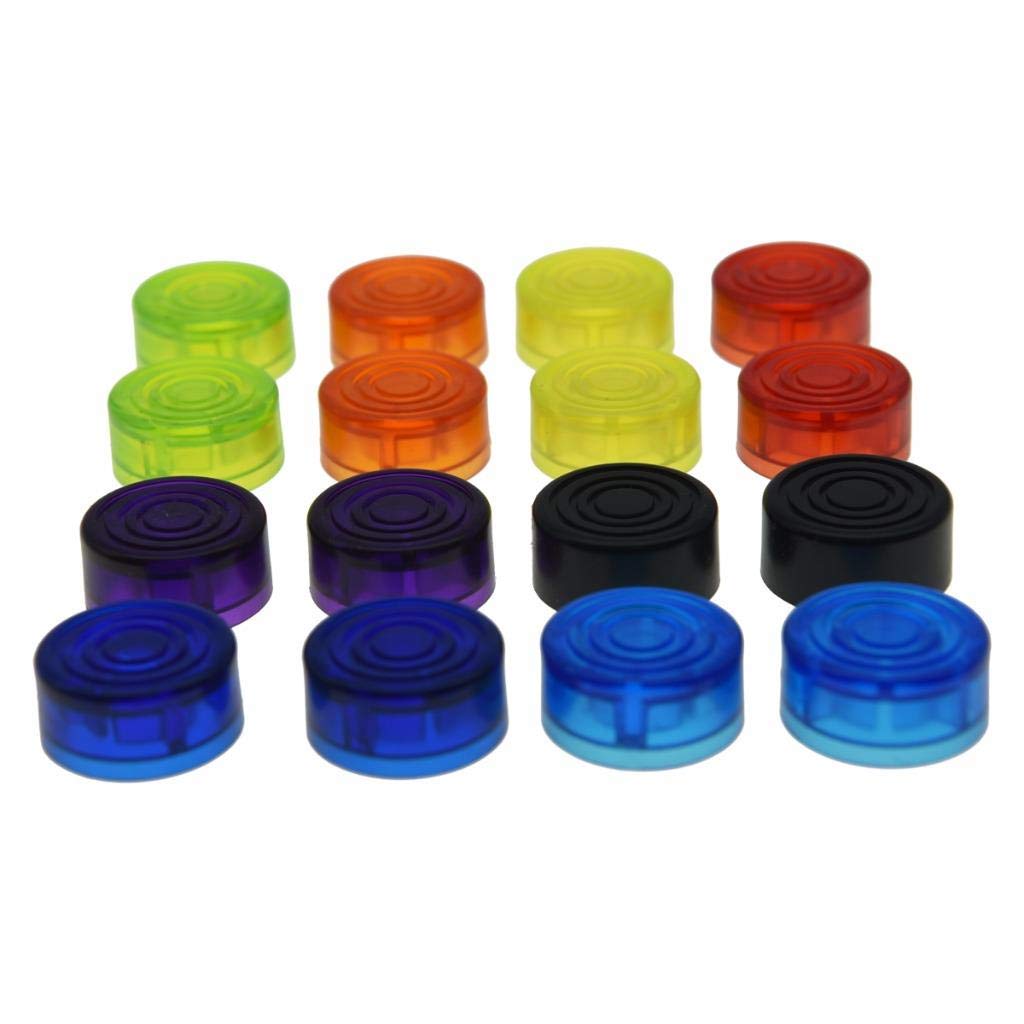 Dopro Guitar Effect Pedal Footswitch Toppers Effect Foot Nail Caps Pedal Protection Cap With Multi Colors 16 Pack