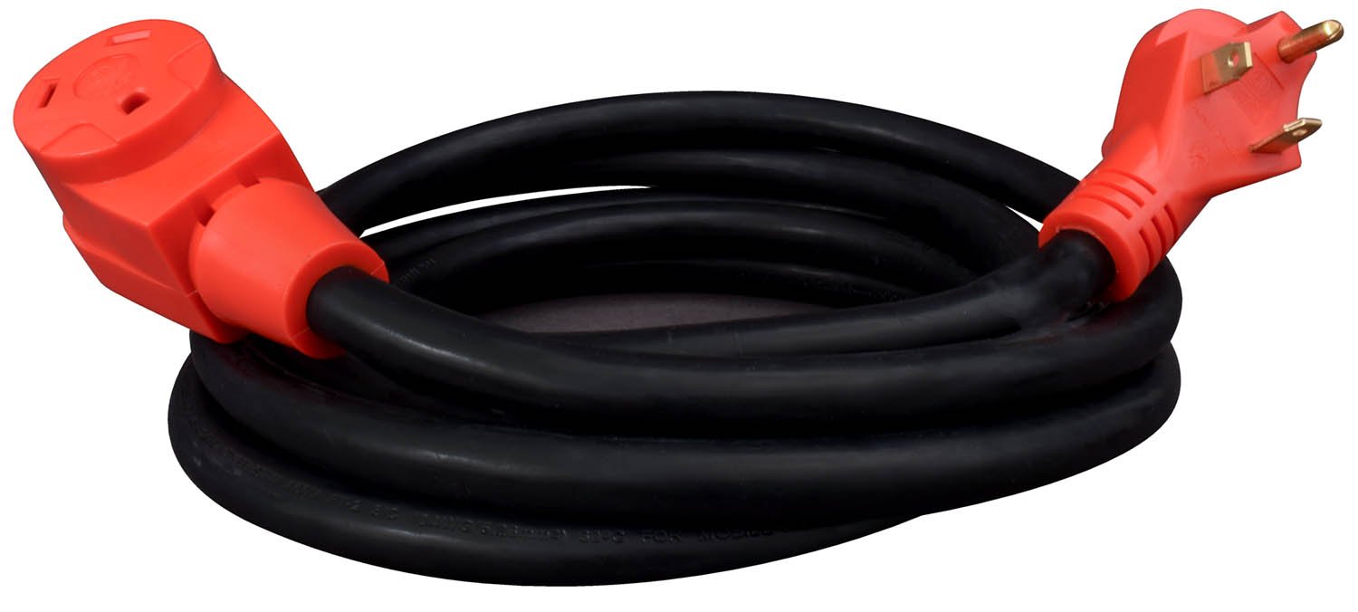 Valterra Mighty Cord Rv 30 Amp Extension Cord, 15 Foot Power Extension Cord, Red
