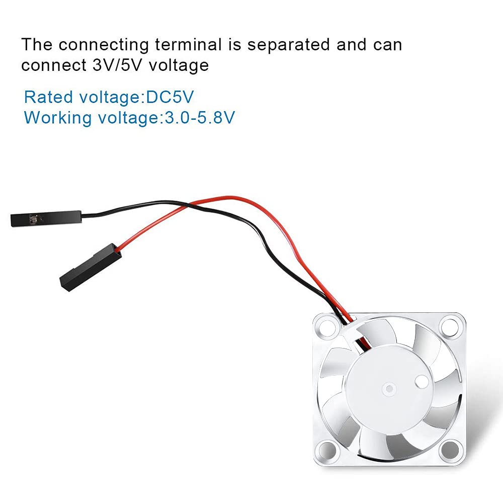 4Pcs 30X30X7Mm Fan For Raspberry Pi, Dorhea For Raspberry Pi Cooling Fan Brushless 3007 Fan Cpu 3.3V 5V Cooling Fan For Raspberr