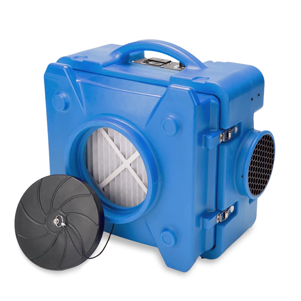 Bluedri Bd As 550 Bl Negative Machine Airbourne Cleaner Hepa Scrubber Water Damage Restoration Equipment Air Purifier, Blue