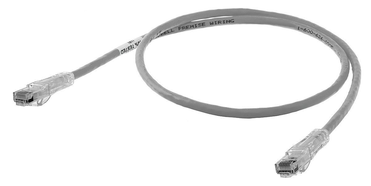 Hubbell Wiring Systems Hc5Egy05 Netselect Structured Wiring Universal Patch Cord, Category 5E, 5' Length, Gray
