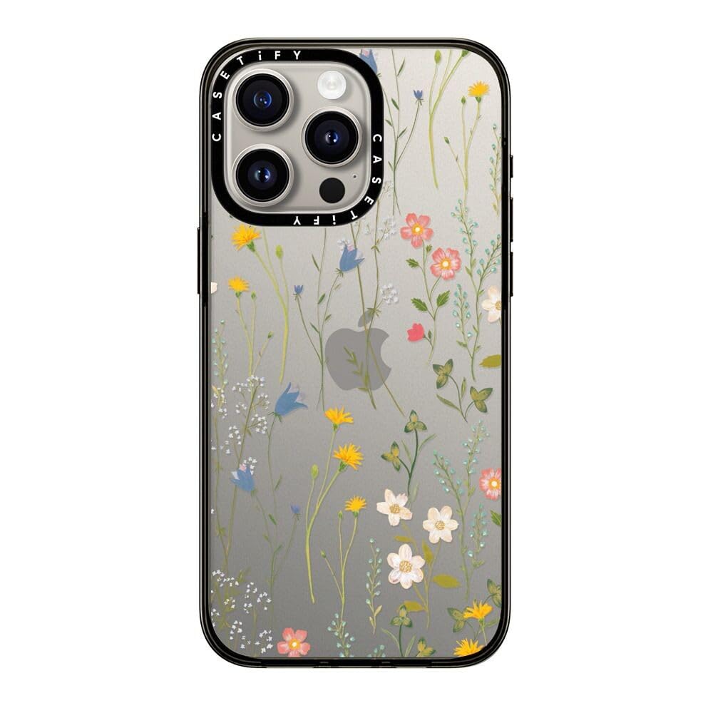 Casetify Compact Case For Iphone 15 Pro Max [2X Military Grade Drop Tested / 4Ft Drop Protection]   Dreamy Floral Pattern   Clea