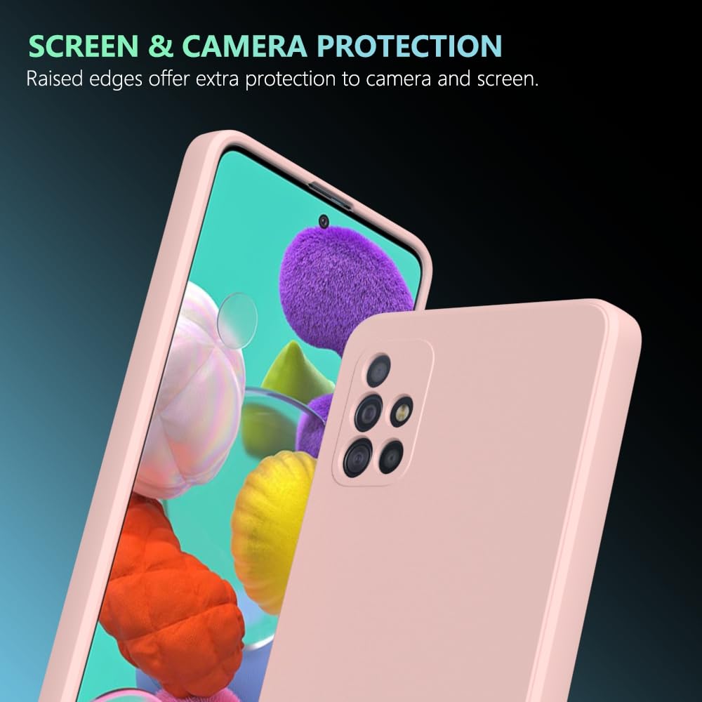 Wogroo For Samsung Galaxy A51 4G Case Pink, Scratch Resistant With Soft Touch, Slim Thin Phone Cover For Samsung Galaxy A51 4G