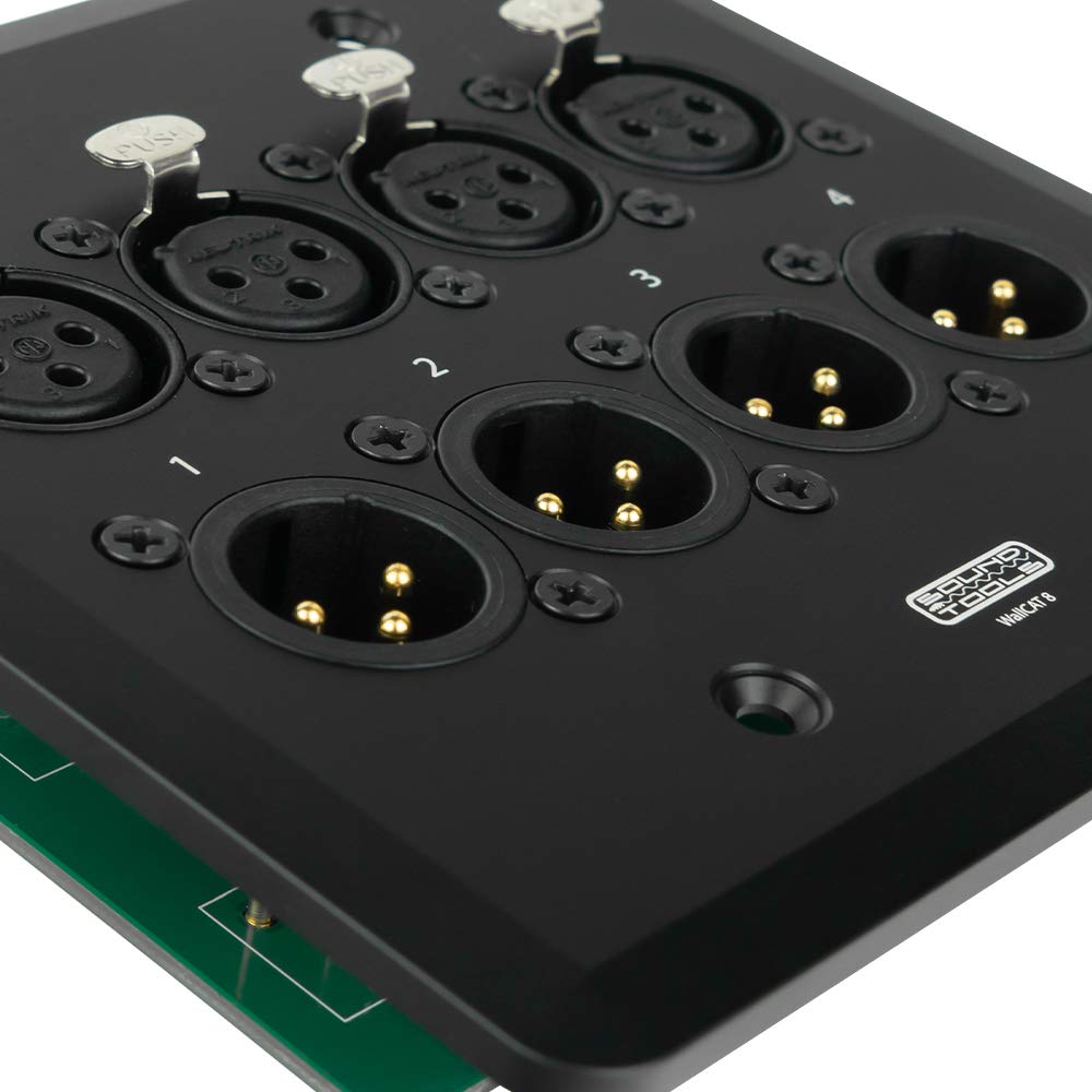 Wallcat 8   Analog, Aes3, Dmx And Intercom 4 Channel Wall Plate No Solder Required