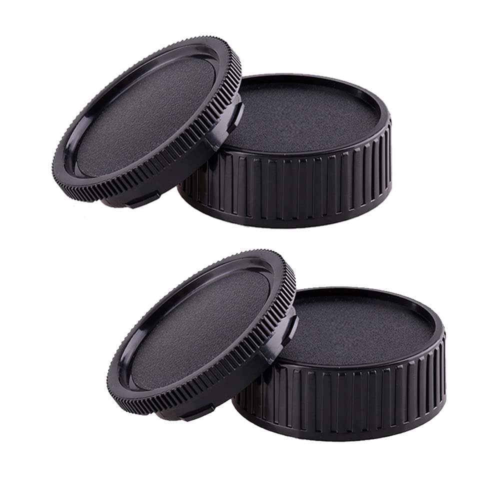 Camera Body Cap & Rear Lens Cover Compatible With Leica M Lm,Zeiss Zm, Voigtlander Vm Mount Lens Cover.(2 Pack)