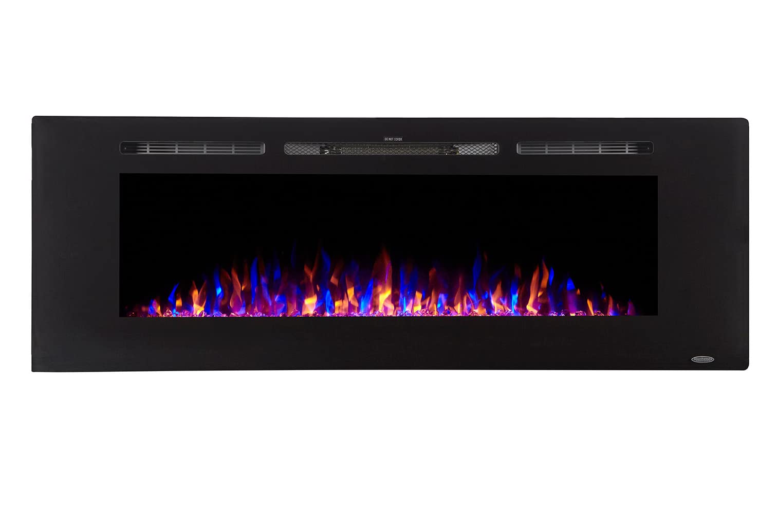 Touchstone Smart Electric Fireplace The Sideline 60 Inch Wide In Wall Recessed 30 Realistic Ember Color/Flame Options 1500W Heat