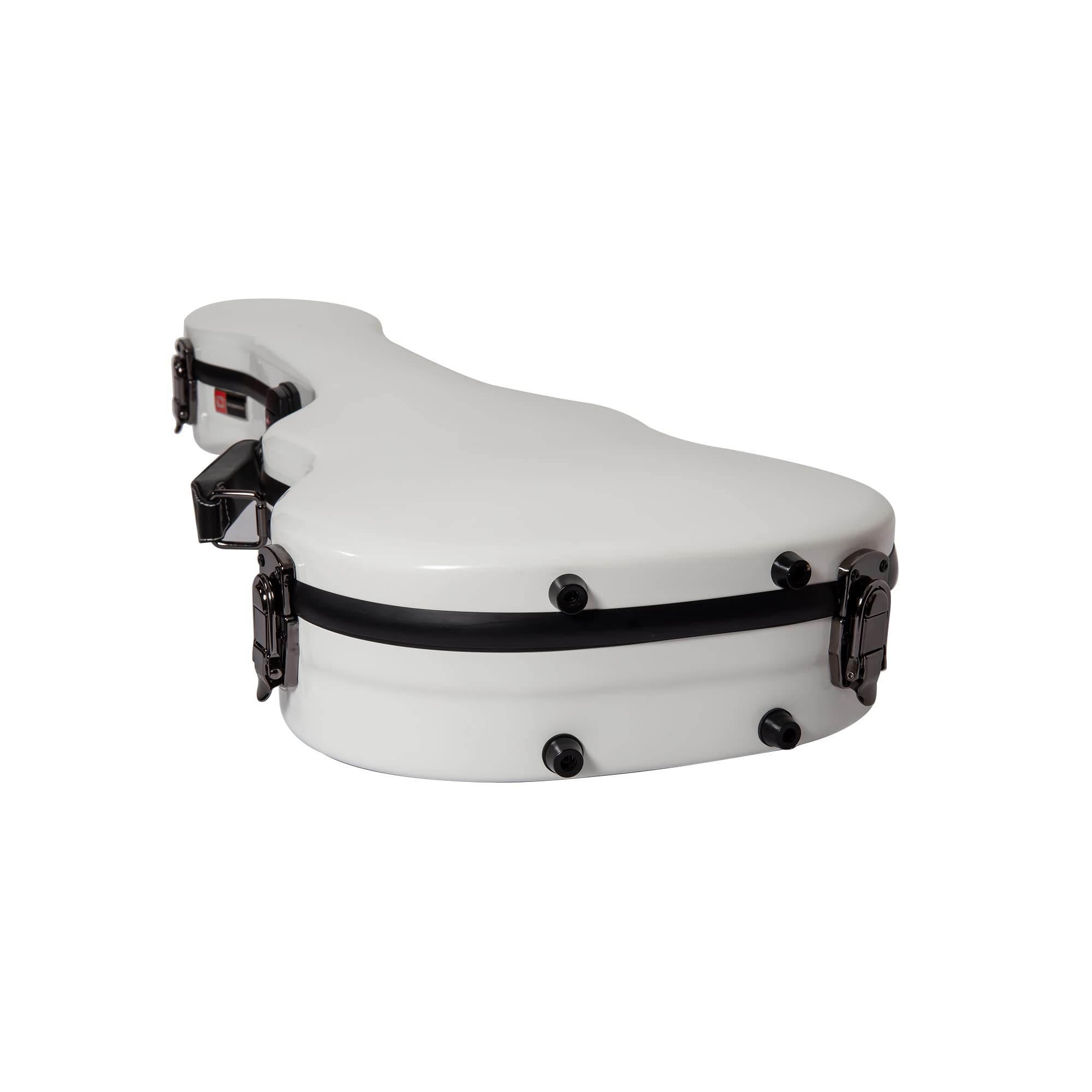 Crossrock Fiberglass Case For Baritone Ukulele With Removable Shoulder Straps And Tsa Lock, White (Crf2020Buwt)